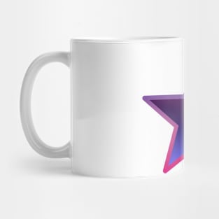 Bi+ Star (Omni Flag with upside-down Bi Flag outline) Mug